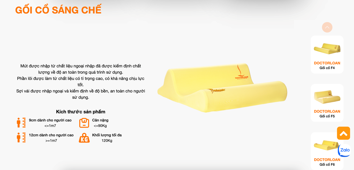 Gối dùng để điều trị và phòng ngừa các bệnh ở đốt sống cổ