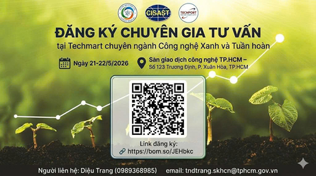 Mời chuyên gia báo cáo hội thảo và tư vấn công nghệ tại Techmart chuyên ngành Công nghệ xanh và Tuần hoàn 2026