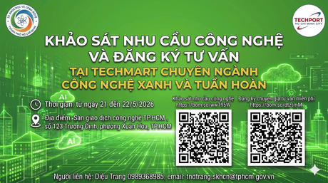 Mời khảo sát nhu cầu công nghệ và đăng ký tư vấn tại Techmart Công nghệ xanh và Tuần hoàn 2026