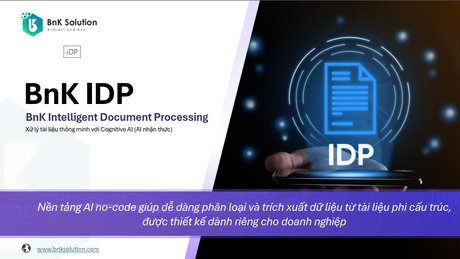 Giải pháp xử lý tài liệu thông minh với Cognitive AI: Từ dữ liệu  đến hiệu quả vận hành
